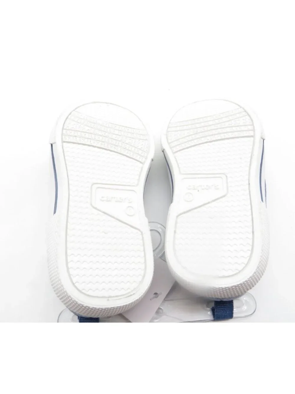 Carters Girls Blue Canvas Slip-On Shoes Flower Accents Size 4 NEW